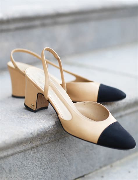 chanel shoes beige heels|Pumps & Slingbacks .